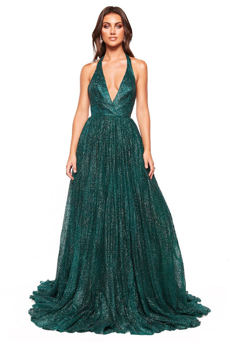 Belinda Sequin Gown - Emerald