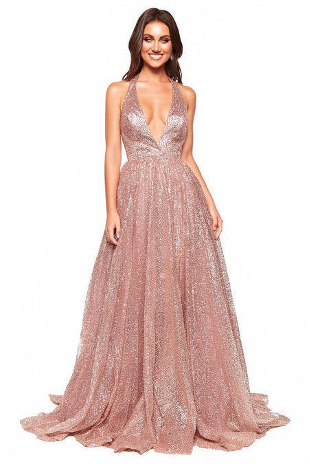 Felicity Shimmering Gown - Red