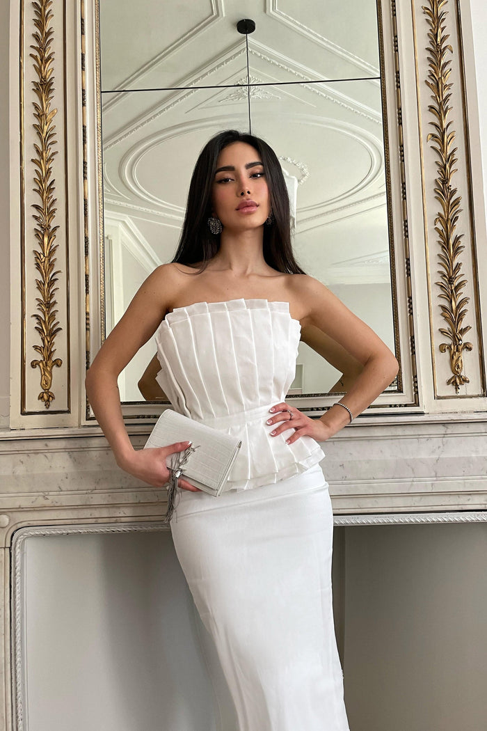 Alamour The Label RTW Midi Dress Arianne Dress Arianne Twill Pleated Midi Dress | Afterpay | Klarna | Zip Pay
