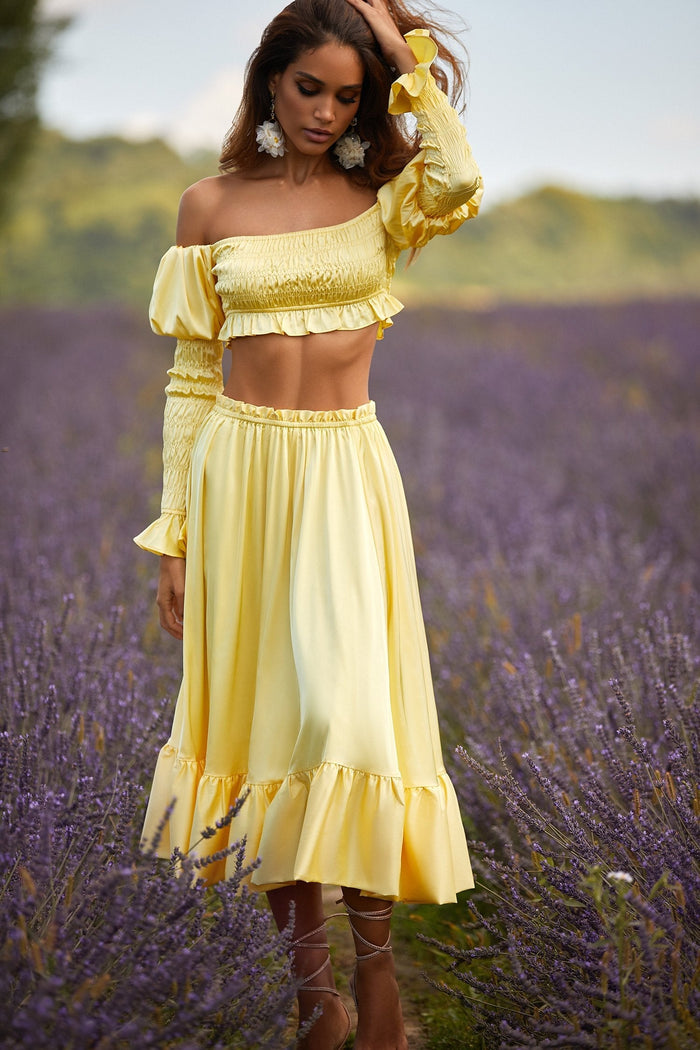 Alamour The Label Sets Lola Set Lola Satin Long Sleeve Two-Piece Set | Afterpay | Klarna | Zip Pay