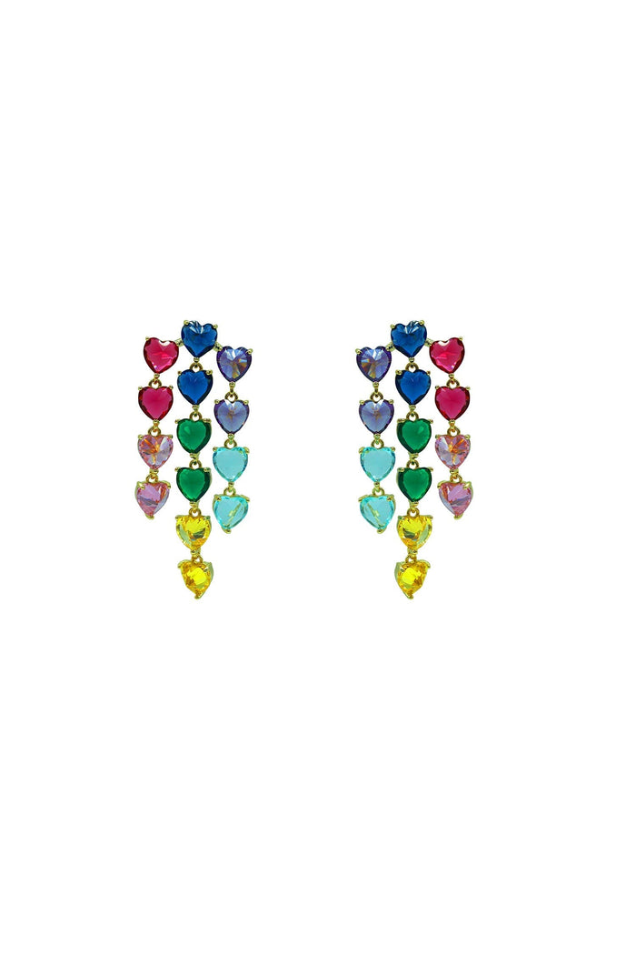 Alamour The Label Earrings Adena Multicoloured Trio Heart Earrings Adena Multicoloured Trio Heart Earrings | Afterpay | Klarna