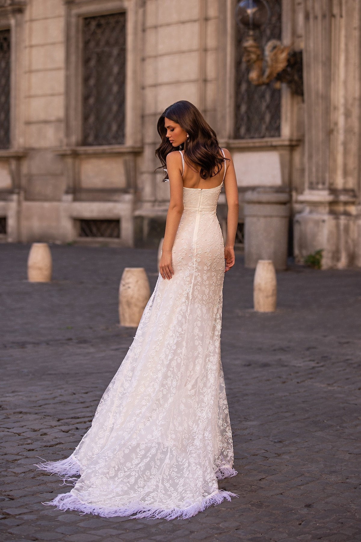 Alamour The Label RTW Beaded Emiliana - White Emiliana White Pearl Beaded Gown | Afterpay | Klarna | Zip Pay