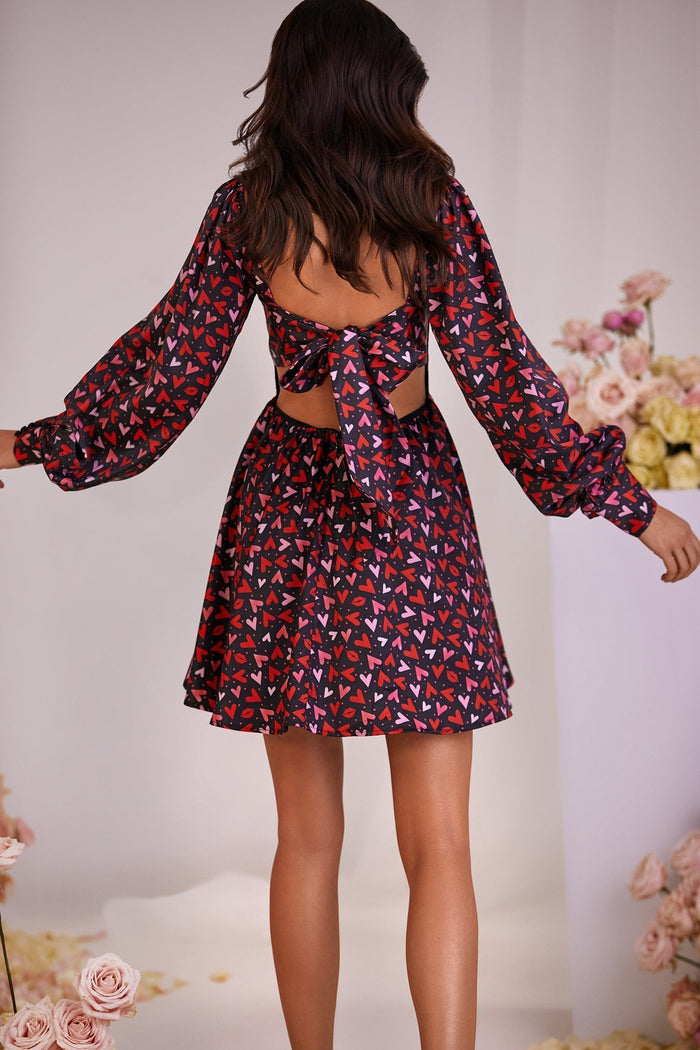 Alamour The Label RTW Mini Dress Love Heart Dress Love Hearts Print Mini Dress | Afterpay | Klarna | Zip Pay