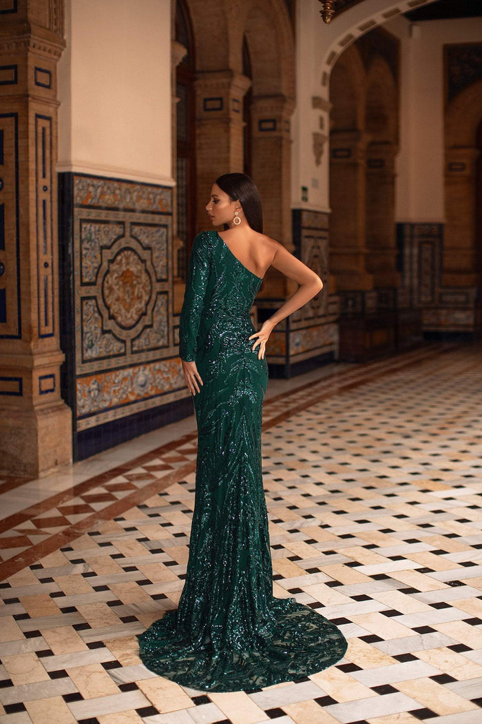 Alamour The Label RTW Sequin Jaime Sequin Gown - Emerald Jaime Emerald Sequin Gown | Afterpay | Klarna | Zip Pay