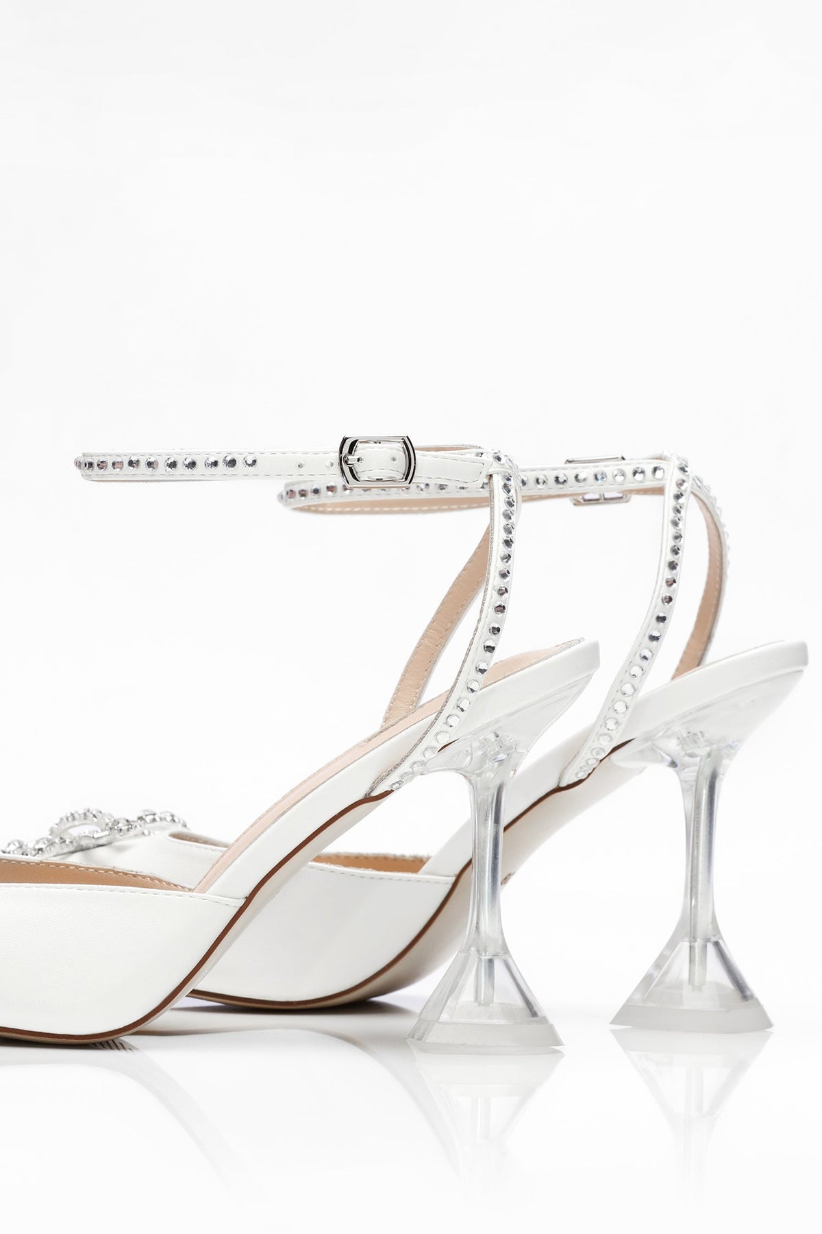 Alamour The Label Shoes Giorgia - White Heels Giorgia White Leather Heels | Afterpay | Klarna | Zip Pay
