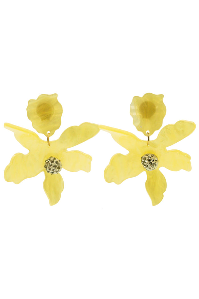 Luna Yellow Flower Earrings