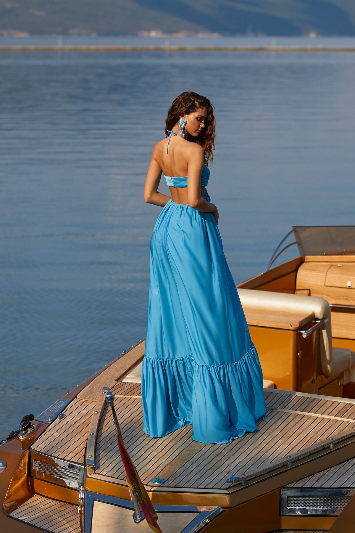 Alamour The Label RTW Maxi Dress Arella Dress Arella Blue Halter Maxi Dress | Afterpay | Klarna | Zip Pay