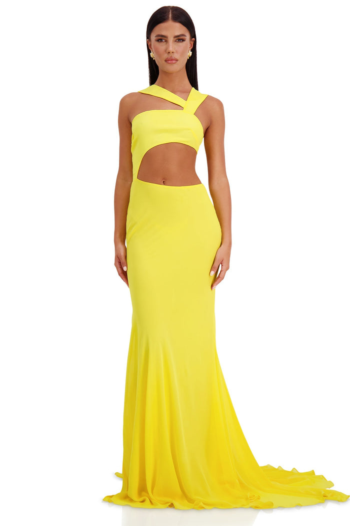 Alamour The Label RTW Maxi Dress Graziana Dress Graziana Yellow Chiffon Dress | Afterpay | Klarna | Zip Pay