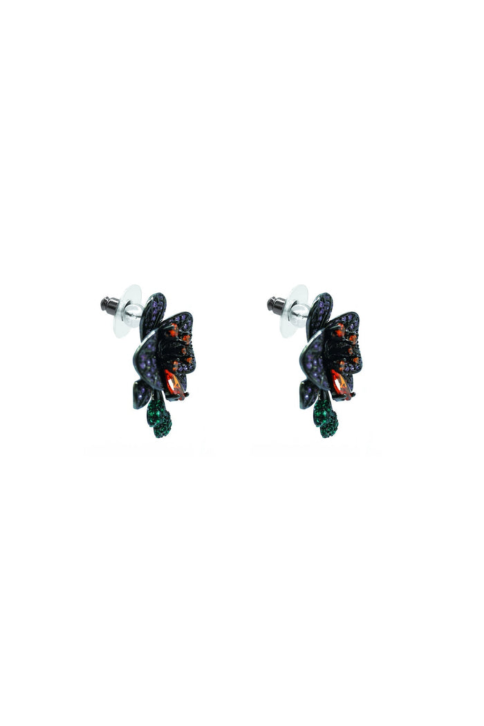 Alamour The Label Earrings Amandine Black Floral Studs Amandine Black Floral Studs | Afterpay | Klarna | Zip Pay