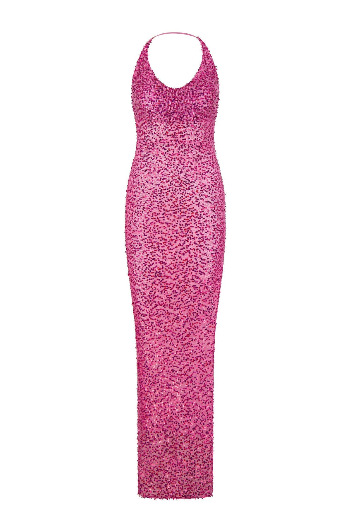 Cadenza Pink Sequin Maxi Dress