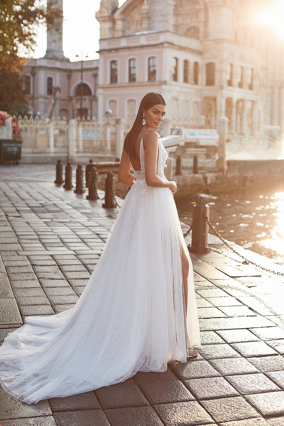 Sanem High Slit Mini Skirt Bridal Gown | Afterpay | Klarna | Zip Pay XS Sanem High Slit Mini Skirt Bridal Gown | Afterpay | Klarna | Zip Pay XS