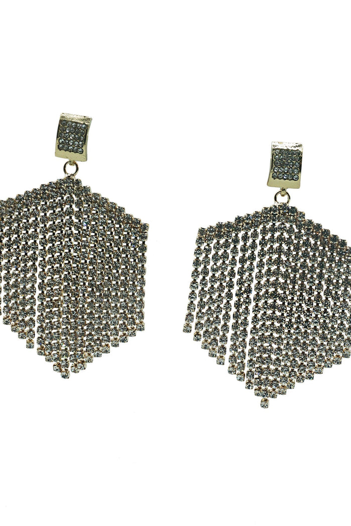 Alamour The Label Earrings Elmira Gold Crystal Drop Earrings Elmira Gold Crystal Drop Earrings | Afterpay | Klarna | Zip Pay