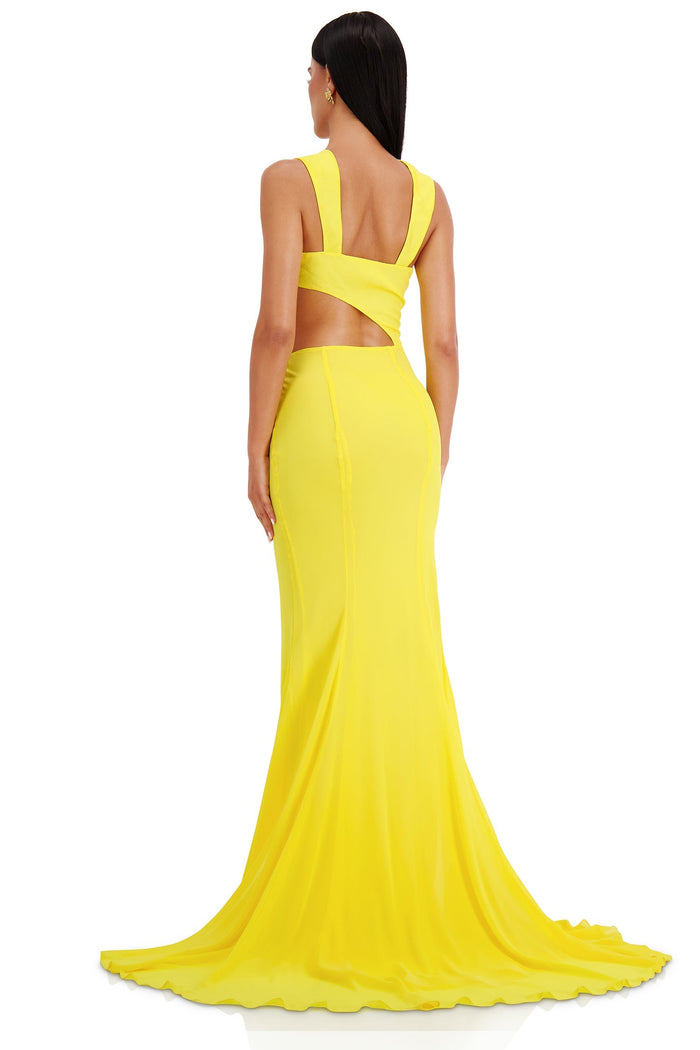 Alamour The Label RTW Maxi Dress Graziana Dress Graziana Yellow Chiffon Dress | Afterpay | Klarna | Zip Pay