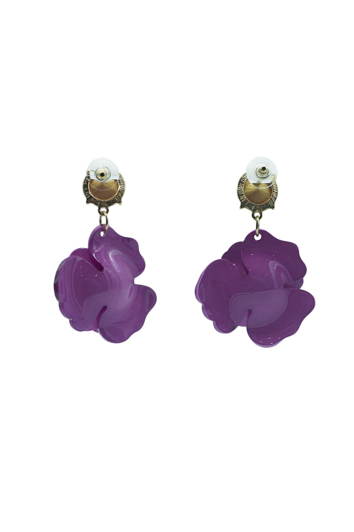 Alamour The Label Earrings Camilla Violet Acrylic Flower Earrings Camilla Violet Acrylic Flower Earrings | Afterpay | Klarna