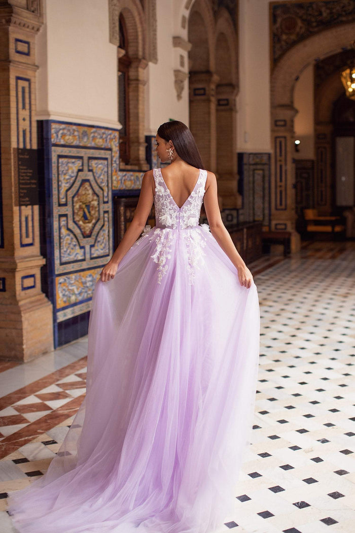 Alamour Made-To-Order MTO 3D Floral Kailani Tulle Gown - Lilac Kailani Lilac Tulle Gown | Afterpay | Klarna | Zip Pay