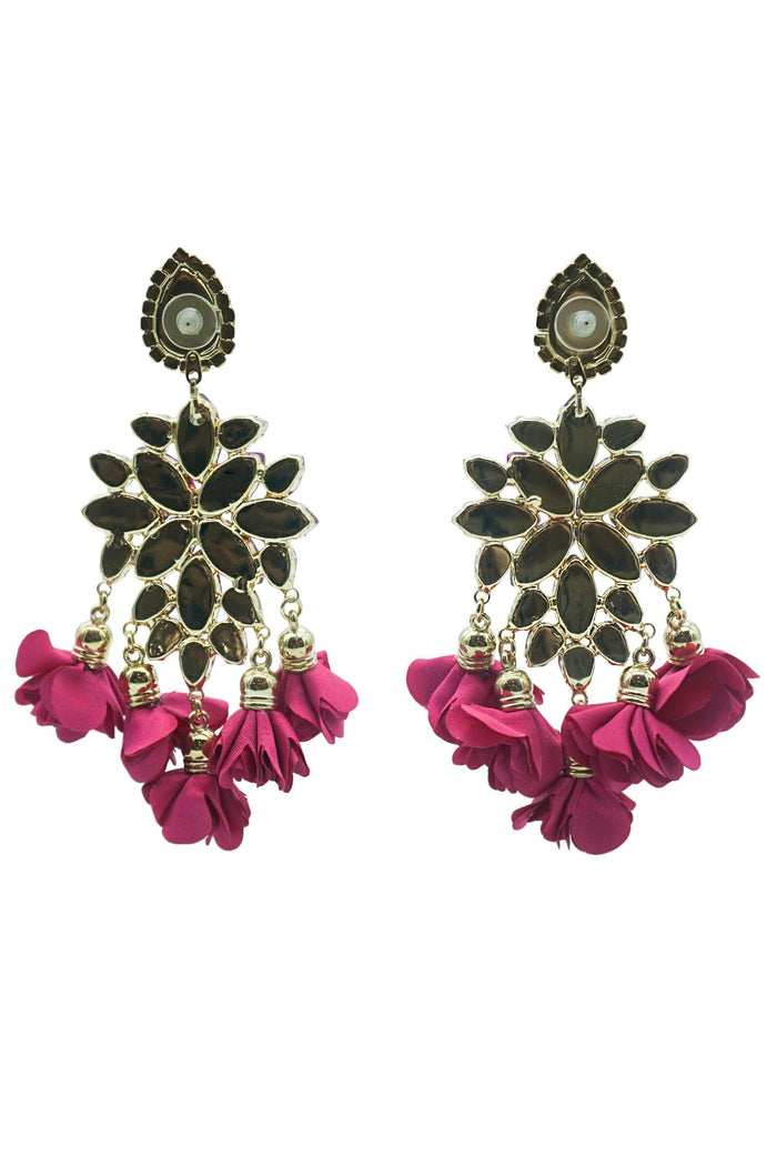 Alamour The Label Earrings Cecily Fuchsia Flower Drop Earrings Cecily Fuchsia Flower Drop Earrings | Afterpay | Klarna | Zip Pay
