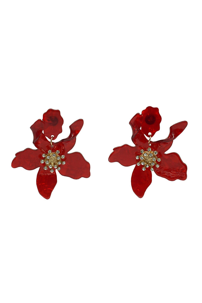 Alamour The Label Earrings Briella Burgundy Flower Earrings Briella Burgundy Flower Earrings | Afterpay | Klarna | Zip Pay