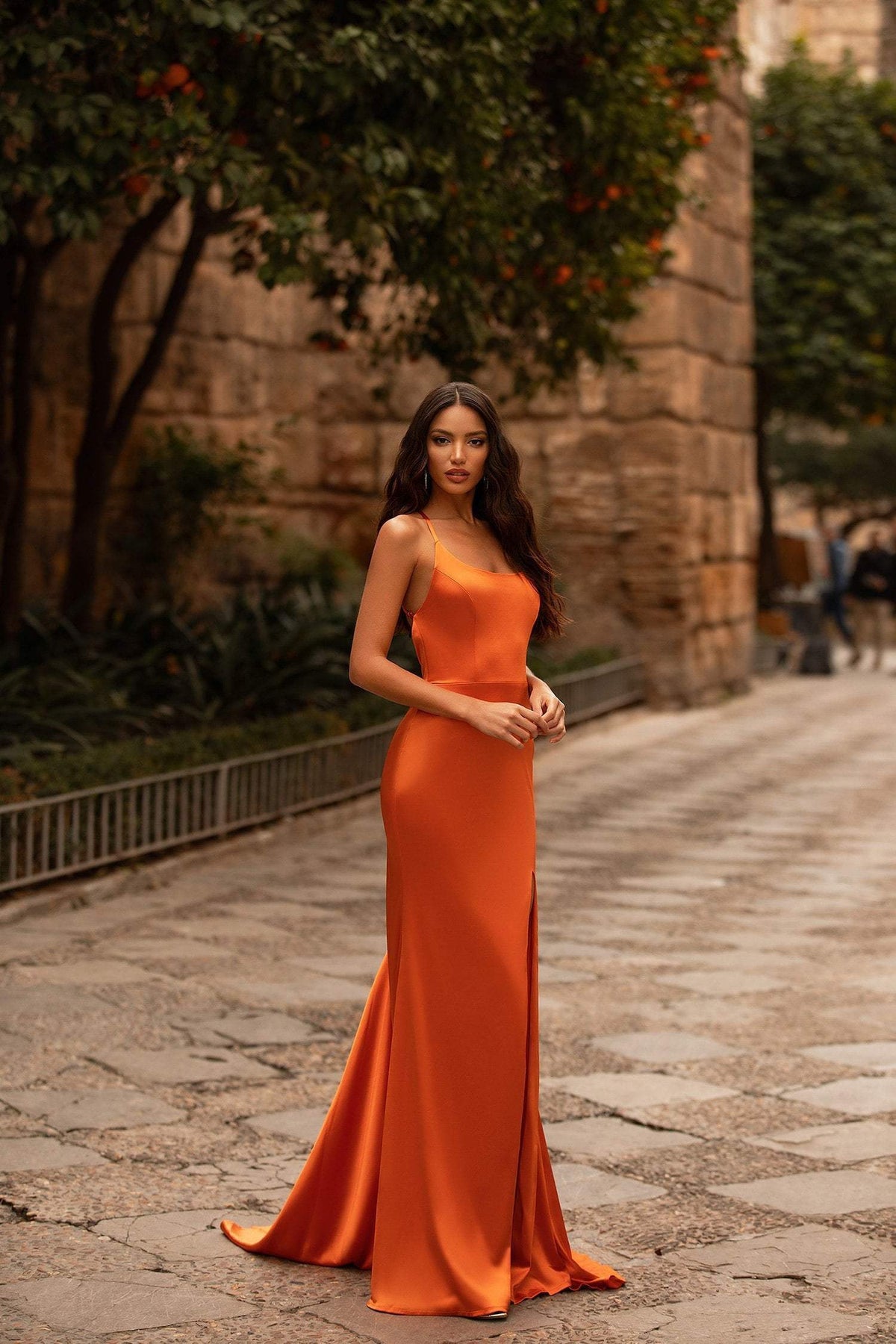 Alamour The Label Sale 9XL Emilita Satin Gown - Orange Emilita Orange Satin Gown | Afterpay | Klarna | Zip Pay