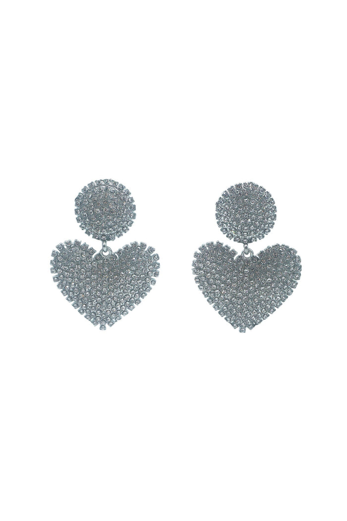 Alamour The Label Earrings Dounia Silver Heart Earrings Dounia Silver Heart Earrings | Afterpay | Klarna | Zip Pay