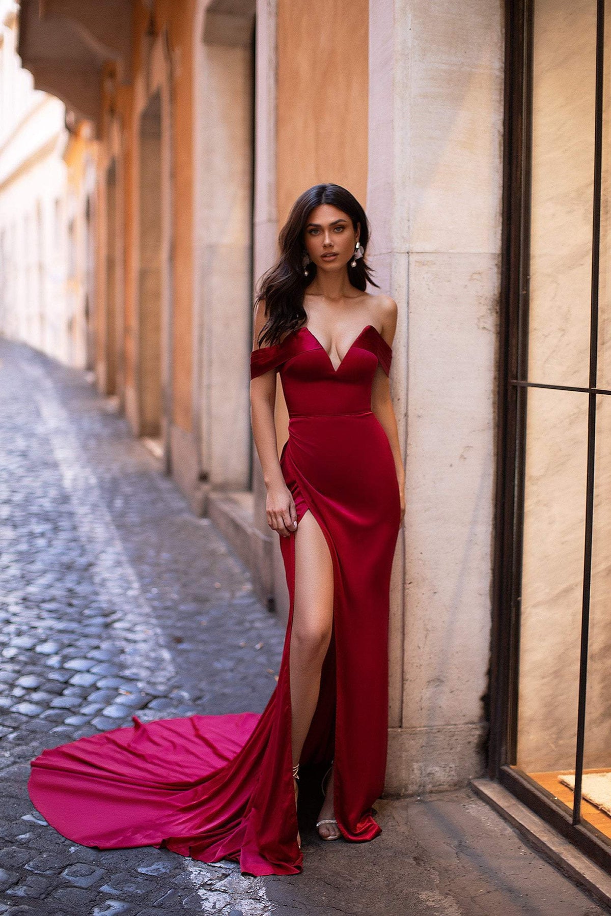 Lorenza Red Off Shoulder Gown | Afterpay | Klarna | Zip Pay A&N Luxe Label Lorenza Red Off Shoulder Gown | Afterpay | Klarna | Zip Pay A&N Luxe Label