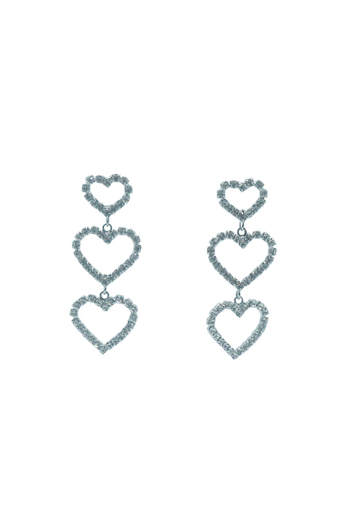 Alamour The Label Earrings Eleora Silver Multi Heart Earrings Eleora Silver Diamantes Earrings | Afterpay | Laybuy | Klarna