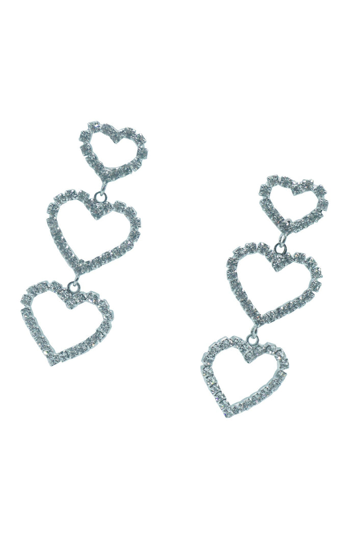 Alamour The Label Earrings Eleora Silver Multi Heart Earrings Eleora Silver Diamantes Earrings | Afterpay | Laybuy | Klarna