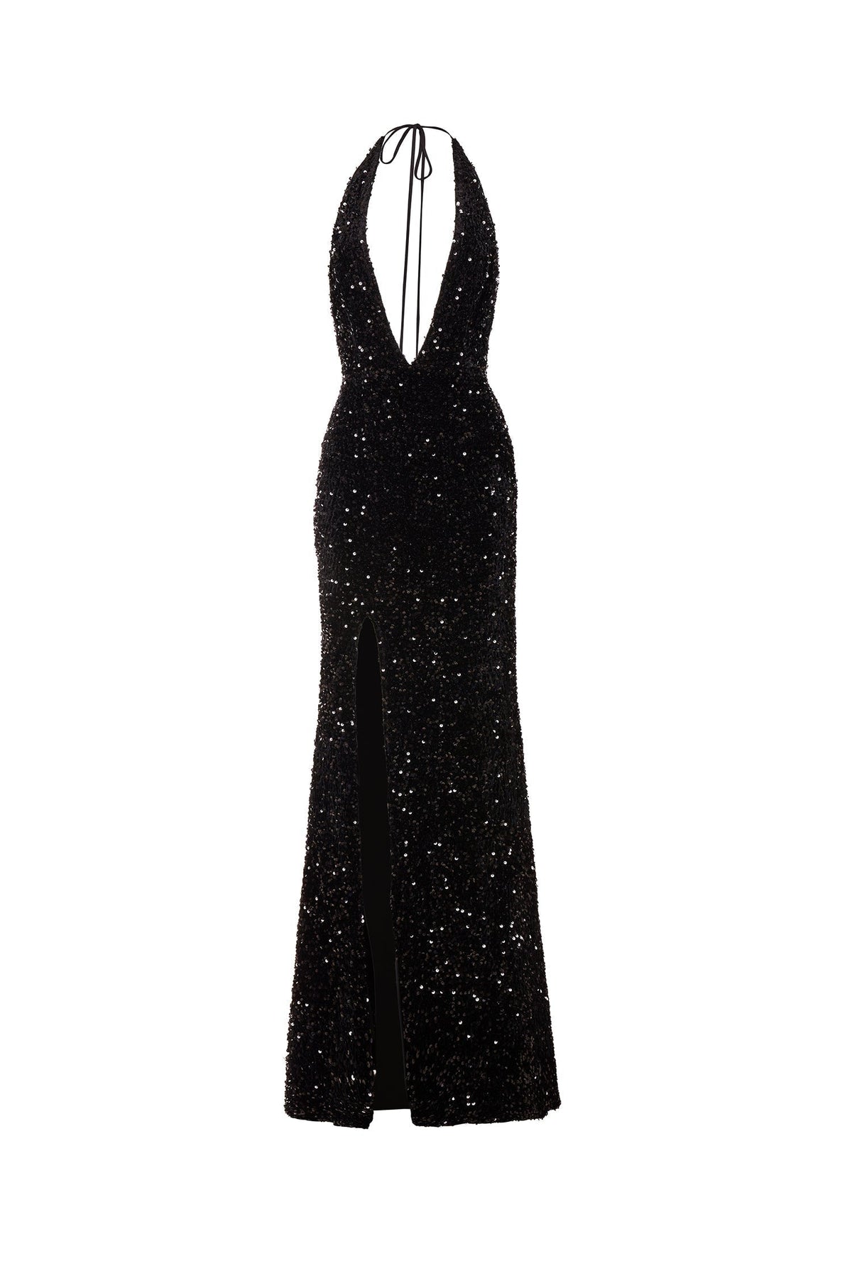 Alamour Made-To-Order MTO Sequin Lili - Black Lili Black Sequin Plunge Neck Dress | Afterpay | Klarna | Zip Pay