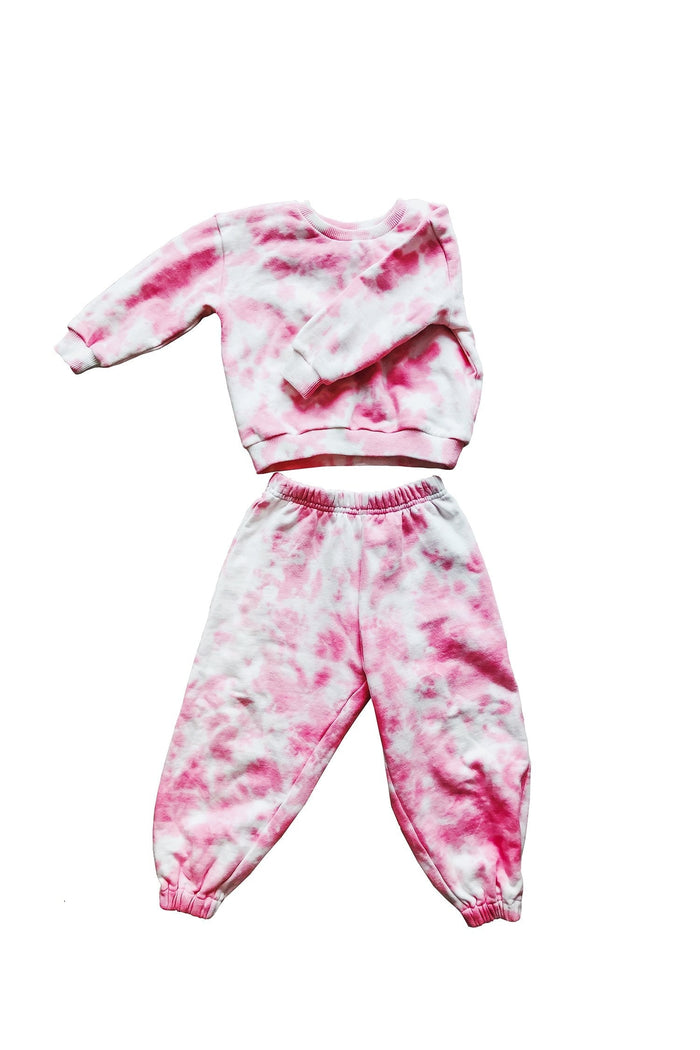Alamour The Label Kidswear Cara Kids Set - Pink Cara Kids Pink Joggers And Sweatshirt Set | Afterpay | Klarna