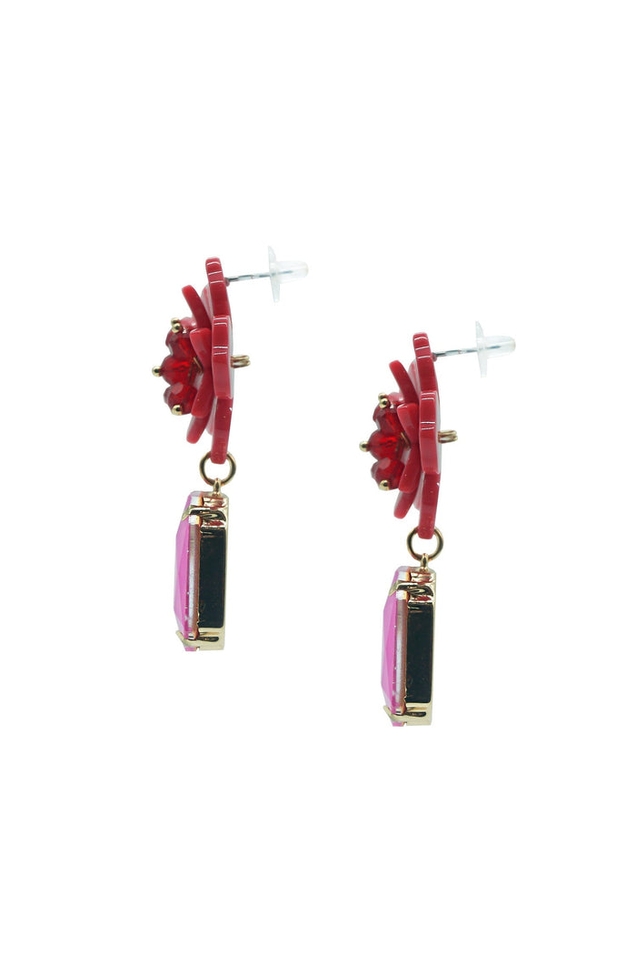 Alamour The Label Earrings Analu Pink Gem Flower Earrings Analu Pink Gem Flower Earrings | Afterpay | Klarna | Zip Pay