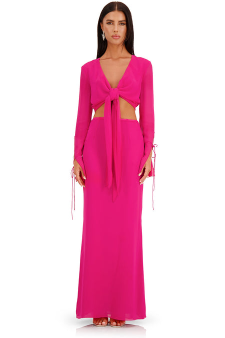 Emilie Crepe Gown - Dusty Pink