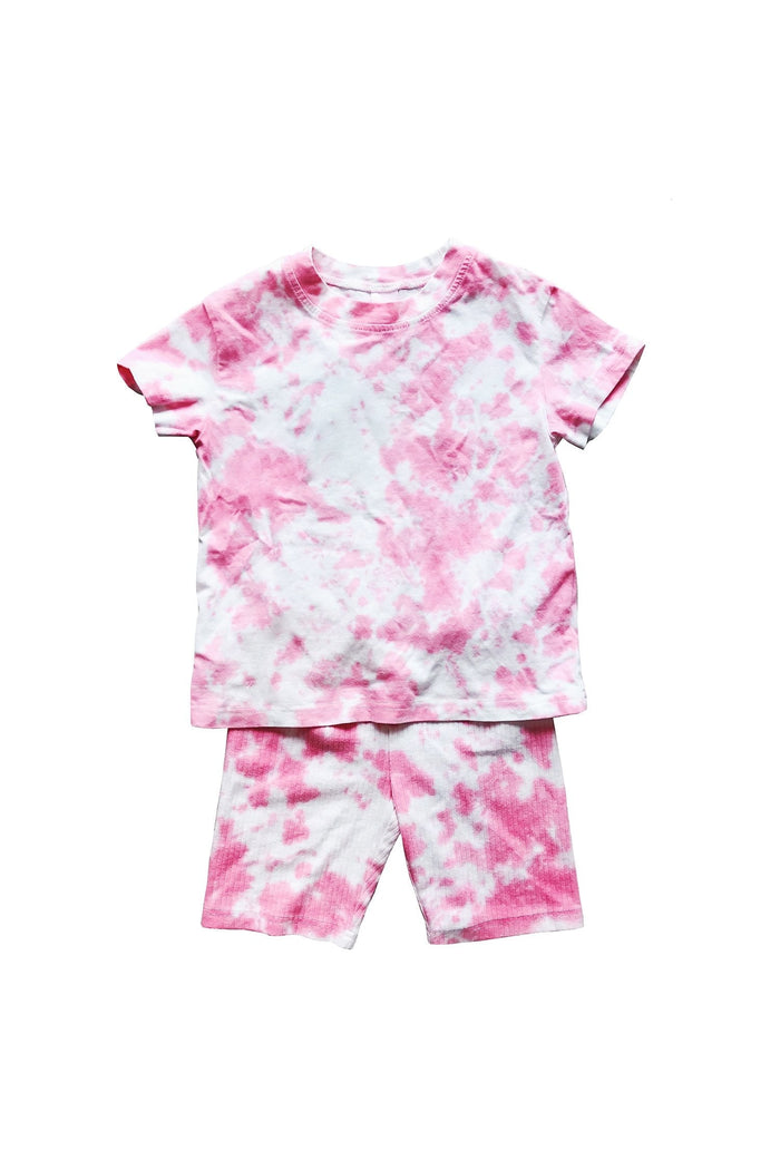 Alamour The Label Kidswear Kourtney Kids Set Kourtney Kids Pink Tie Dye Set | Afterpay | Klarna | Zip Pay