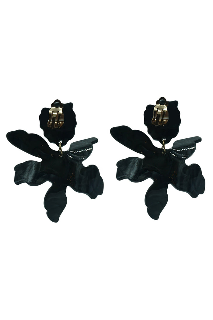 Alamour The Label Earrings Luna Black Flower Statement Earrings Luna Black Flower Statement Earrings | Afterpay | Klarna | Zip Pay