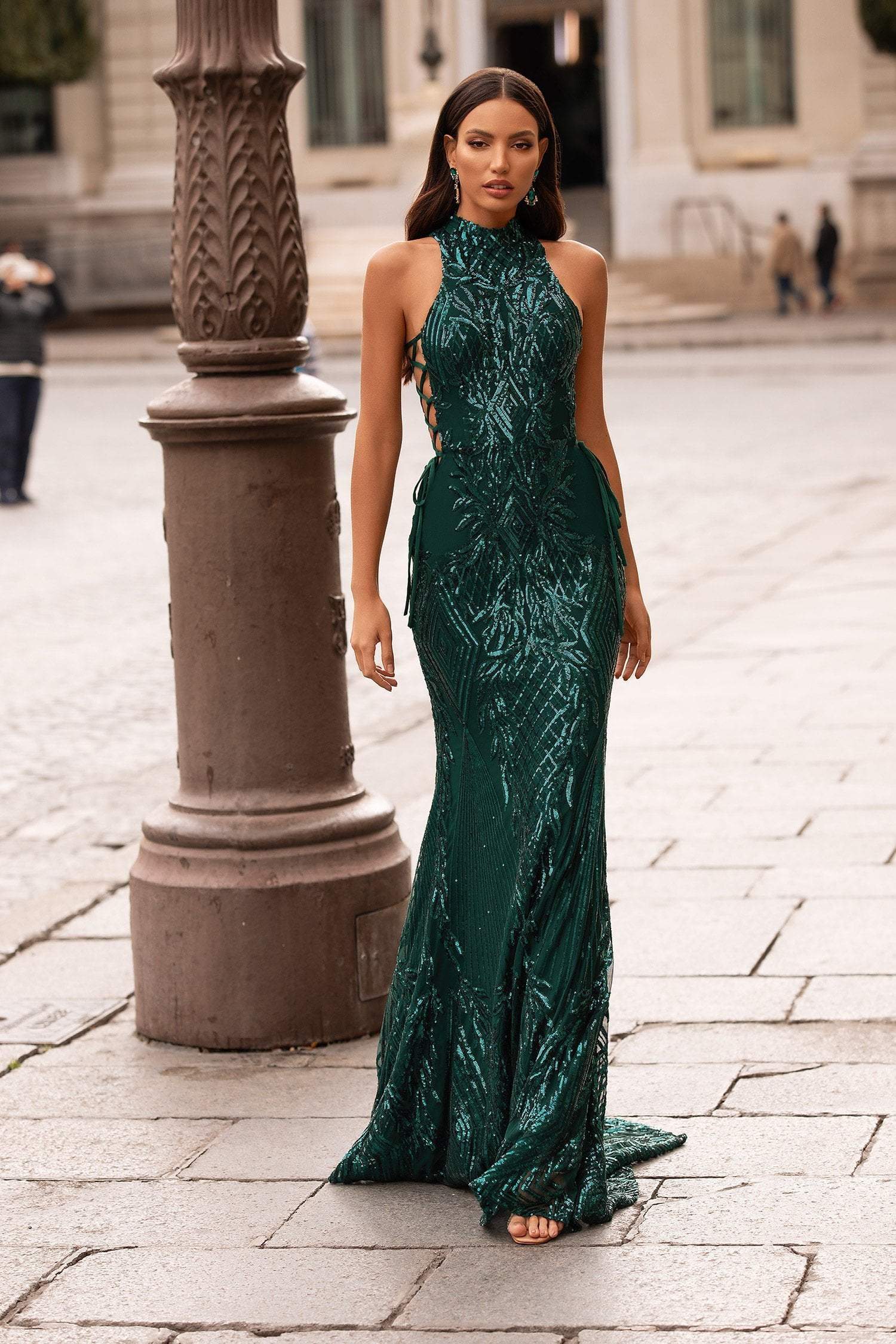 Belinda Emerald Sequin Gown | Afterpay | Klarna