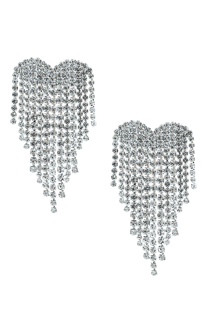 Alamour The Label Earrings Flora Heart Diamante Earrings Flora Heart Diamante Earrings | Afterpay | Klarna | Zip Pay