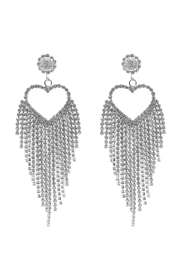 Alamour The Label Earrings Latika Silver Heart Drop Earrings Latika Silver Heart Drop Earrings | Afterpay | Klarna | Zip Pay