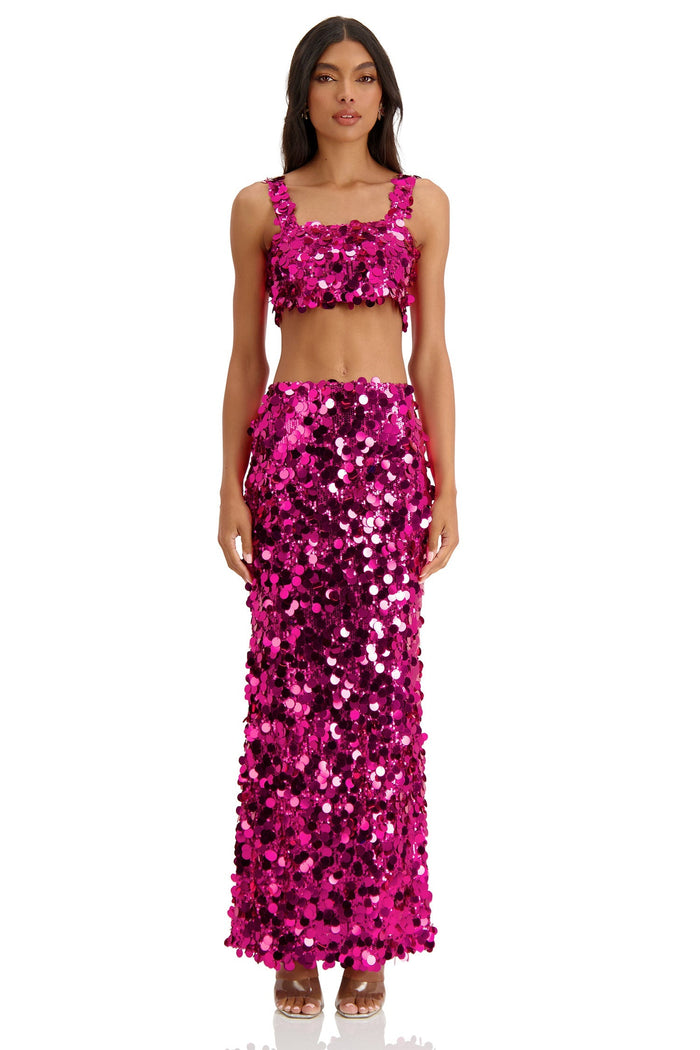 Alamour The Label Sets Benedeta Set Benedeta Hot Pink Sequin Set | Afterpay | Zip | Sezzle | LayBuy
