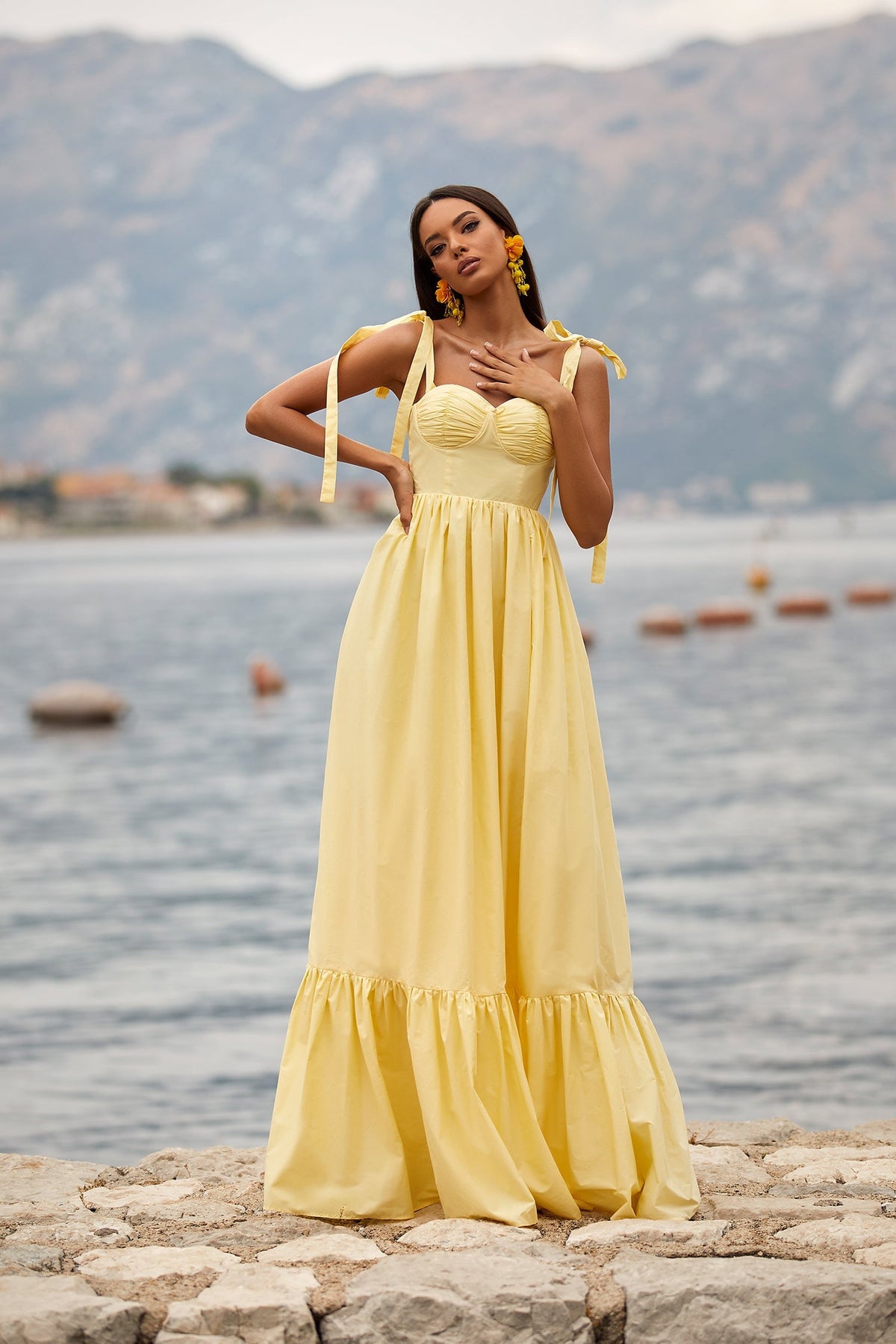 Lina Yellow Poplin Maxi Dress | Afterpay | Klarna Lina Yellow Poplin Maxi Dress | Afterpay | Klarna