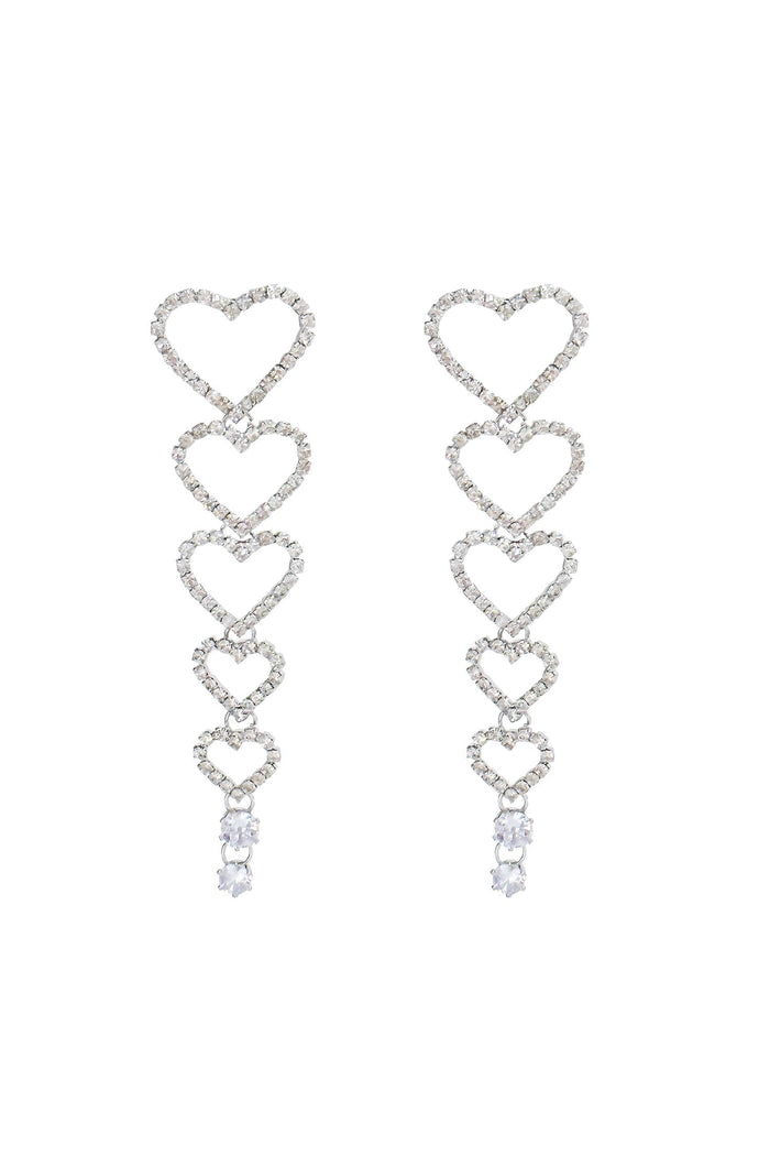 Paula Silver Heart Earrings