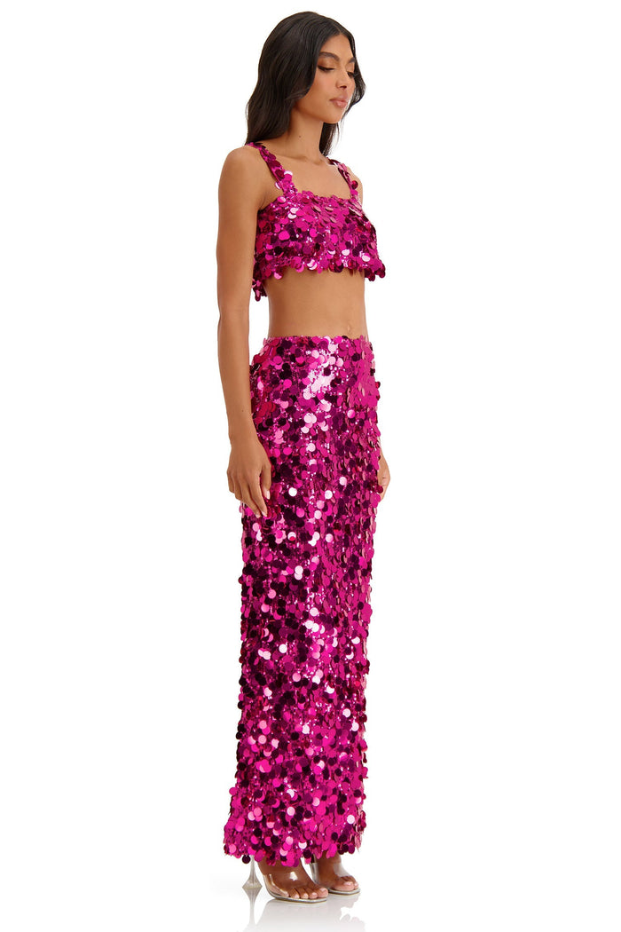 Alamour The Label Sets Benedeta Set Benedeta Hot Pink Sequin Set | Afterpay | Zip | Sezzle | LayBuy