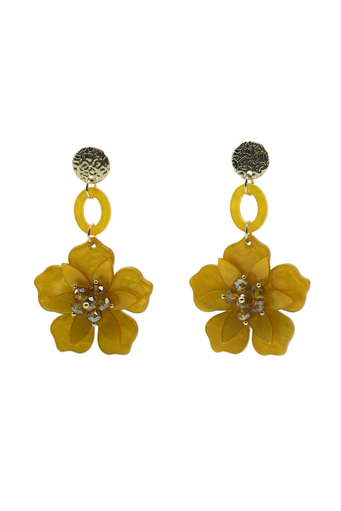 Alamour The Label Earrings Petra Mustard Flower Drop Earrings Petra Mustard Flower Drop Earrings | Afterpay | Klarna | Zip Pay