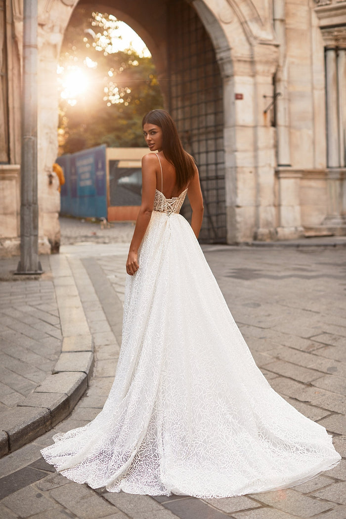 Alamour Made-To-Order MTO Bridal Emira Gown Emira Glitter V-Neck Bridal Gown | Afterpay | Klarna | Zip Pay