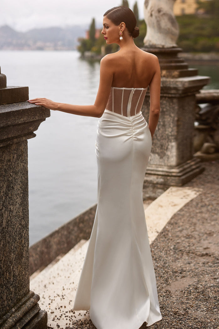 Alamour The Label RTW Maxi Dress Faretti - White Faretti White Strapless Gown | Afterpay | Klarna | Zip Pay