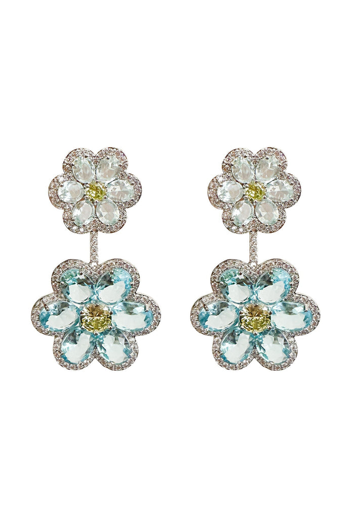 Alamour The Label Earrings Faretti Blue Flower Drop Earrings Faretti Blue Flower Drop Earrings | Afterpay | Klarna | Zip Pay