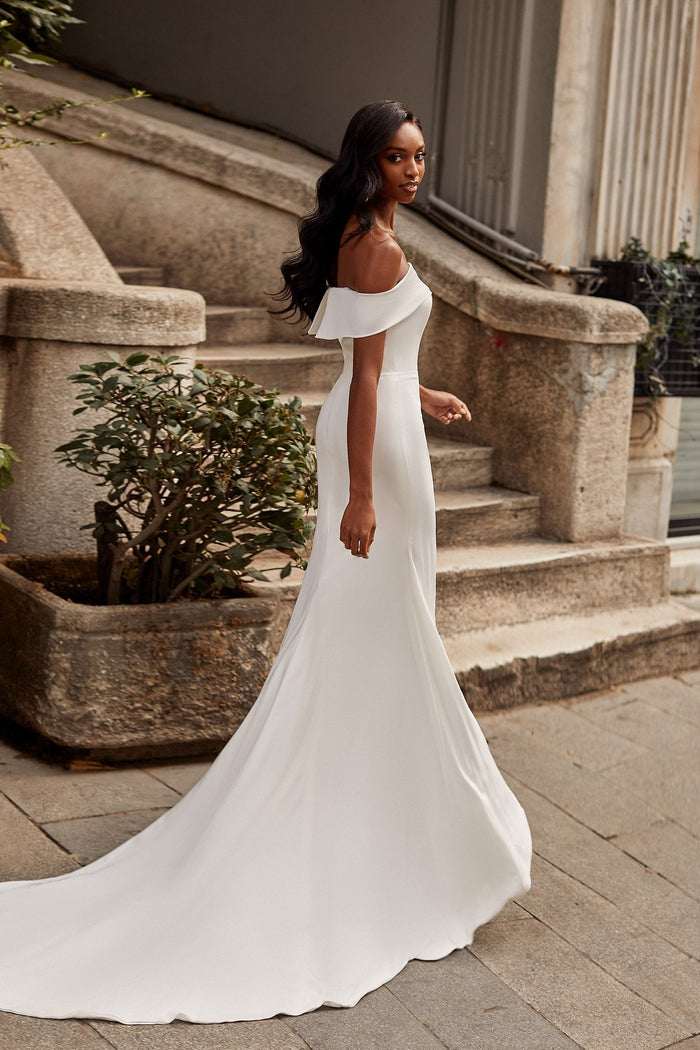 Alamour Made-To-Order MTO Bridal Crystal Gown Crystal White Off Shoulder Gown | Afterpay | Klarna | Zip Pay