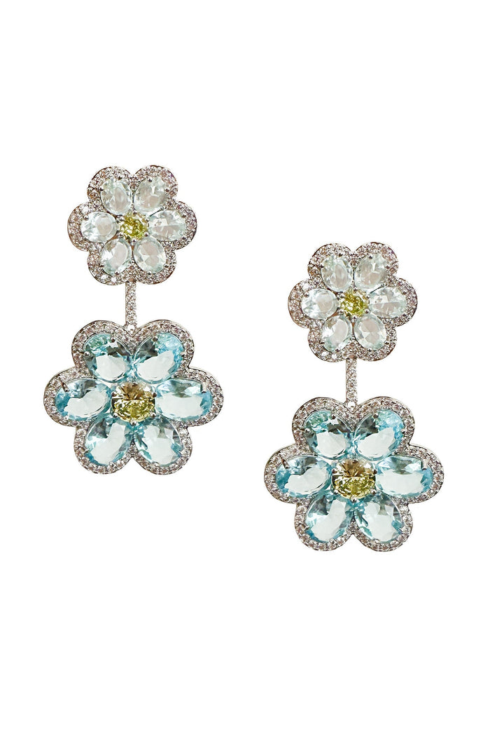 Alamour The Label Earrings Faretti Blue Flower Drop Earrings Faretti Blue Flower Drop Earrings | Afterpay | Klarna | Zip Pay