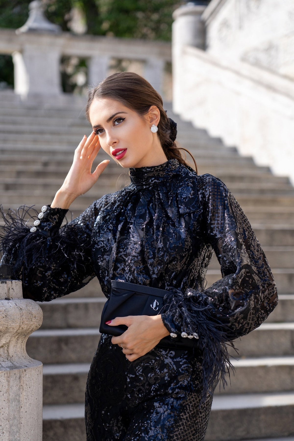 Alamour The Label Playsuits & Jumpsuits Jessalyn - Black Jessalyn Black Sequin Jumpsuit | Afterpay | Klarna | Zip Pay