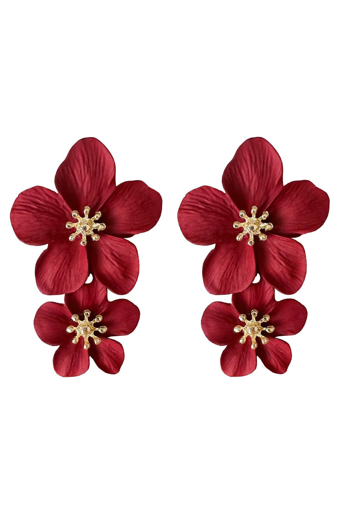 Alamour The Label Earrings Shyla Red Multi Flower Earrings Shyla Red Flower Earrings | Afterpay | Klarna | Zip Pay