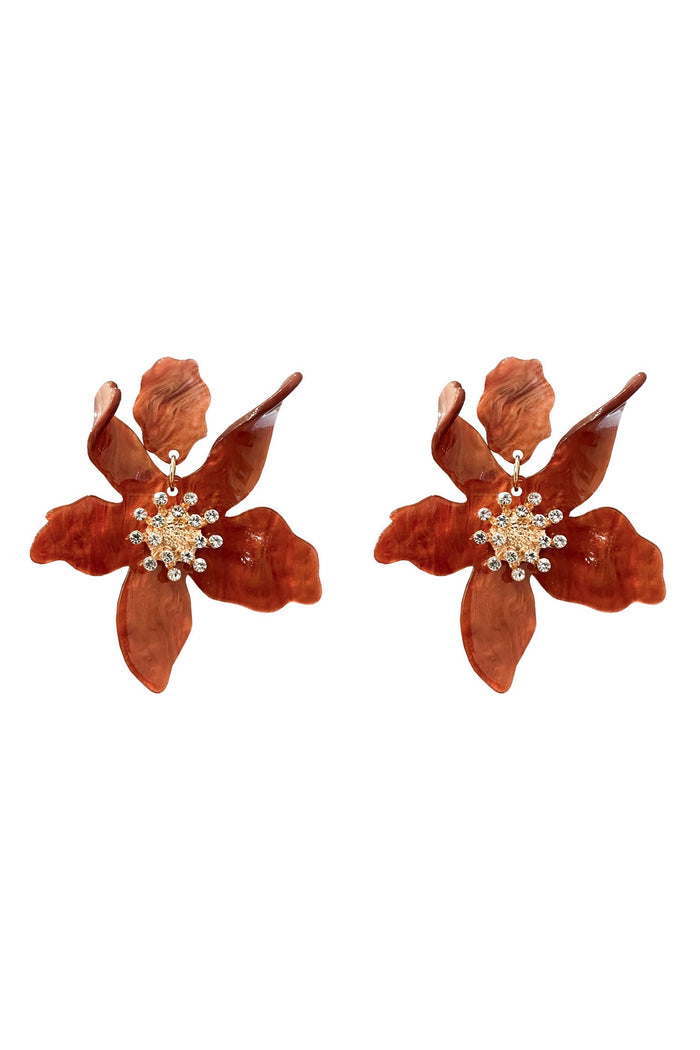 Alamour The Label Earrings Briella Brown Flower Earrings Briella Brown Flower Earrings | Afterpay | Klarna | Zip Pay