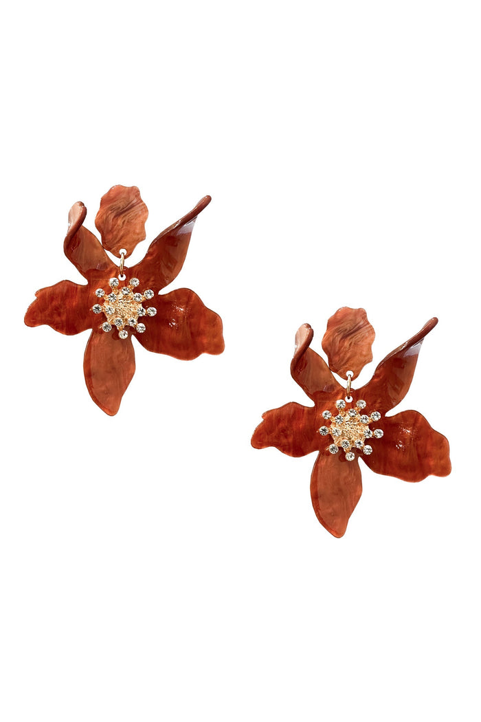 Alamour The Label Earrings Briella Brown Flower Earrings Briella Brown Flower Earrings | Afterpay | Klarna | Zip Pay