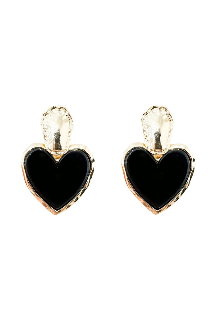 Alamour The Label Earrings Noorain Black Heart Earrings Noorain Black Heart Earrings | Afterpay | Klarna | Zip Pay